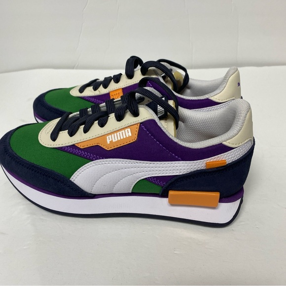 Puma Sneakers Multicolored Suede Leather Fabric Size 4 - Picture 3 of 7